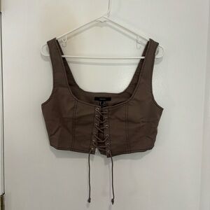 Brown Corset Going Out Top